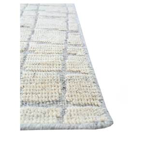 Alfombras de Lana Color Marfil Thyme PKWL-938 con Patrón Geométrico Abstracto para Sala de Estar, Pasillo, Entrada, Diseño Rectangular Tipo Rompecabezas para Adolescentes - Product Image 4