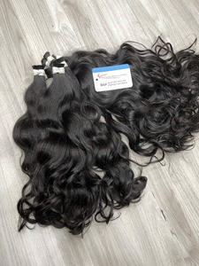 Extensiones de cabello vietnamita de gran oferta 2025, cutícula completa alineada, sin enredos, sin desprendimiento, mechones de cabello humano de Color Natural a granel - Product Image 4