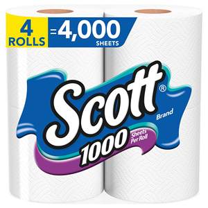 Papier toilette Scott 1 000 feuilles, 12 rouleaux, pâte de bois vierge - Product Image 3