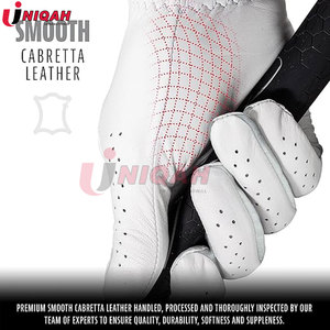 Gants de golf en cuir Cabretta blanc de qualité professionnelle de qualité supérieure équipement de sport en gros à prise améliorée - Product Image 3