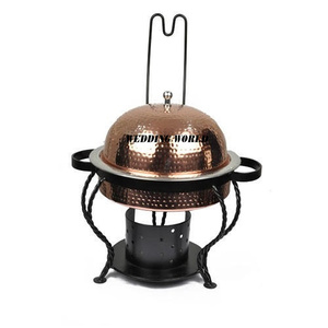 Plato de frotamiento de cobre de diseñador, plato de comida hecho a mano de calidad Premium, nuevo calentador de alimentos de Metal de lujo con estilo clásico - Product Image 6