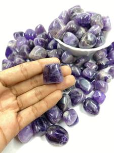 หินควอตซ์เคลือบเงาแอเมทิสต์สีม่วงธรรมชาติของอินเดียของขวัญตกแต่งบ้านตามต้องการ - Product Image 6