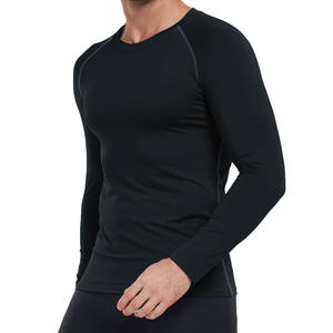 Logo personnalisé chemise de gymnastique à manches longues pour hommes sonnerie de compression confortable pour Gym Crew Fitness musculation chemise ajustée - Product Image 5