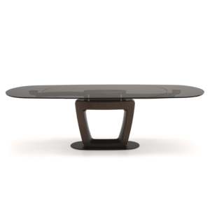Modern Style Curved Orbital Extendable Dining <b>Table</b> Set Wooden Oval Shape Convertible and <b>Expandable</b> for Home Office Use - Product Image 5