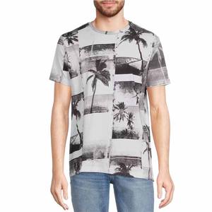 Camisetas de algodón de verano 2024 para hombre, camisetas sólidas elásticas con cuello redondo de buena calidad, camiseta informal de sublimación para hombre, tela de punto - Product Image 1