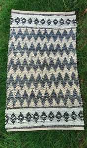 Alfombras modernas bohemias para el suelo del hogar, alfombrilla decorativa tejida de algodón Chindi, diseño Boho Chic para uso en interiores - Product Image 2