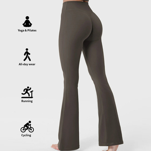 Premium Bell Bottom Yoga Pantalon Femmes Taille Haute Bootcut Leggings Évasés Sans Couture Gym Fitness Activewear - Product Image 4