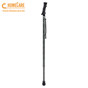 Canne de marche et de randonnée réglable en aluminium à deux angles avec poignée en T et embout en caoutchouc - Product Image 6