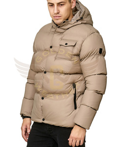 2025 personalizado de alta calidad sostenible moda de talla grande abrigo de invierno para hombre al aire libre con capucha burbuja chaqueta acolchada logotipo frontal - Product Image 6
