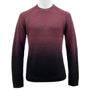 Suéter de Cuello Redondo de Manga Larga de Lana Merino Extrafina Premium para Hombre, Personalizado, Ajustado, Teñido por Inmersión, Acanalado, Invernal, Antiarrugas, de Secado Rápido - Product Image 1