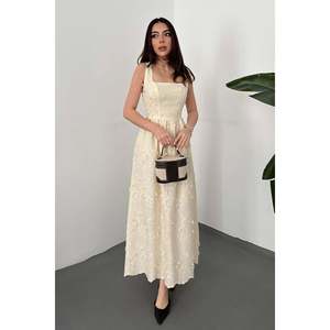 Robe brodée écru - Ecru - Product Image 2