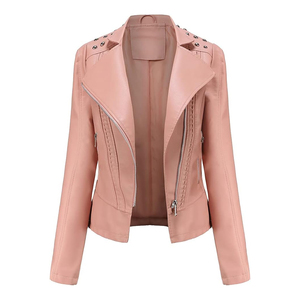 Veste en cuir pour femmes, élégante, vêtement d'extérieur d'hiver, conçue pour le confort, la durabilité et la mode quotidienne - Product Image 1