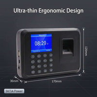 Máquina Biométrica de Control de Asistencia con Huella Dactilar F01H, Reloj de Control de Horas para Empleados, Sin Necesidad de Software, Descarga de Reportes por USB a Excel