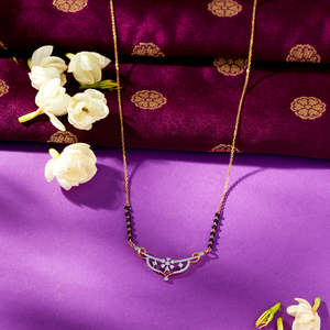 Mangalsutra Moderno de Oro y Diamantes Shining Affection para Mujer - Product Image 4