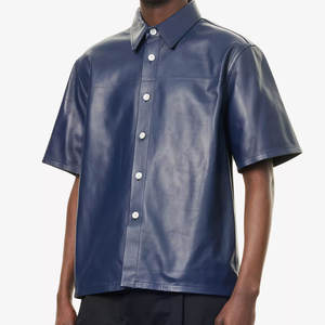 Camisas Casuales de Cuero con Logotipo Personalizado de Alta Calidad para Hombre para Invierno, Diseño Superior con Precio de Fábrica de Bajo MOQ en Oferta - Product Image 4