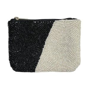 Declaración de lujo hecho a mano Hamsa mano Ojo con cuentas diseño bordado Mini bolso con cremallera elegante moda elegante Premium Top DE LA India - Product Image 5