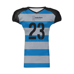 Maillot de football américain à manches courtes de haute qualité, très demandé, à la mode, imprimé avec un motif personnalisé, respirant, à séchage rapide - Product Image 1