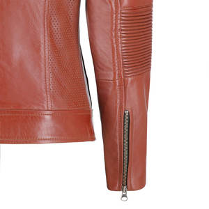 Personalized Design Real Lambskin <b>Leather</b> <b>Jacket</b> <b>Women</b> Soft Racer <b>Leather</b> <b>Moto</b> <b>Jacket</b> For <b>Women</b> - Product Image 4