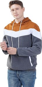 Pulls à capuche pour hommes Jacquard à carreaux à manches longues avec cordon de serrage Hipster Sweatshirts à capuche décontractés avec poches Kanga - Product Image 3