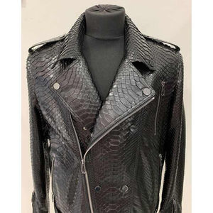 Veste en cuir de vache pour homme avec logo personnalisé sur le devant, imperméable, respirante, à capuche, streetwear, service OEM, manches longues - Product Image 5