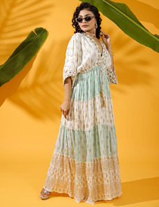 ชุดเดรสยาวของผู้หญิงชุดเดรสหรูเหมาะอย่างยิ่งสำหรับฤดูร้อน - Product Image 3