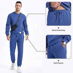 ชุดวอร์ม2025มีฮู้ดสำหรับผู้ชายชุดวอร์มแขนสั้นสีพื้น - Product Image 3