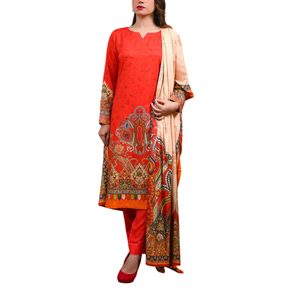 Traje Shalwar Kameez de Tres Piezas con Estampado a Mano para Mujer, Kurta Elegante con Pantalones a Juego, Dupatta Ligera de Algodón y Seda de Secado Rápido - Product Image 1