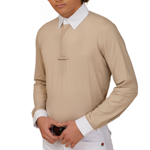 Offre Spéciale sur les chemises de spectacle technique équestre pour hommes en tissu de nylon, chemises techniques à manches longues de couleur personnalisée, chemises de performance - Product Image 1