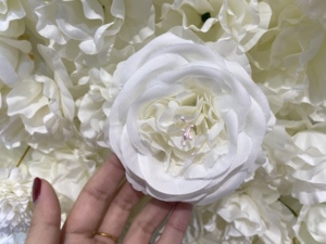 Rose artificielle <span class=keywords><strong>mini</strong></span> buissons de fleurs tenture murale fleurs blanches toile de fond décoration de mariage fleurs séchées mur - Product Image 2