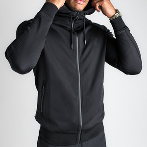 Sweat à capuche en polaire Tech personnalisé à séchage rapide cordon de serrage Double couche élastique 100% fibre de polyester fermeture éclair à capuche hommes - Product Image 1
