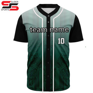 เสื้อเบสบอลทีมที่กำหนดเองพิมพ์ซับลิเมชัน100% โพลีเอสเตอร์ - Product Image 1
