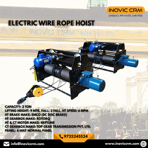 Capacité de 2 tonnes, hauteur de levage de 9 mètres, vitesse de 6 MPM, frein à disque DC, boîte de vitesses Rotorq, moteur Neptune CT, transmission Top Gear - Product Image 3