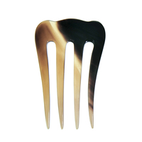 Fourchette de coiffure de luxe à 4 broches en corne de buffle Artisanat personnalisable par des artisans vietnamiens hautement qualifiés Vente en gros Vietnam