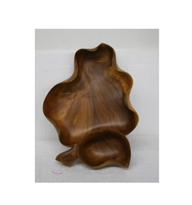 Cuenco con forma de hoja de madera rústica, precio al por mayor, Frutero de decoración de Hotel de alta calidad - Product Image 3