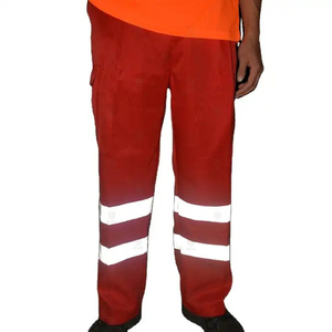 Pantalones de trabajo profesionales para hombre, pantalones de seguridad reflectantes de alta calidad, pantalones Cargo de tela de poliéster hechos con múltiples bolsillos - Product Image 6