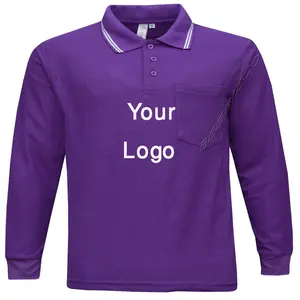 Wholesale Price 100% Cotton Best Quality Custom Men's long sleeve polo Shirt for Men Direct factory supplier From Bangladesh