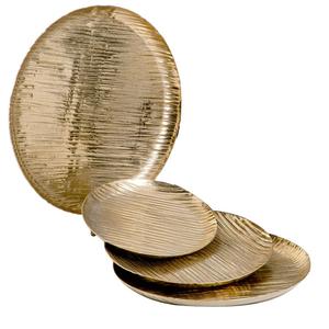 Plat de service pour mariage, décoration de table, service traiteur, plateau, utilisation, hôtels, maison, restaurant, finition dorée, vaisselle - Product Image 2