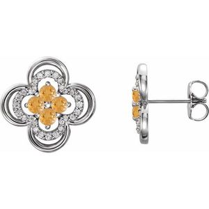 Pendientes de Diamantes en Forma de Trébol - Product Image 1