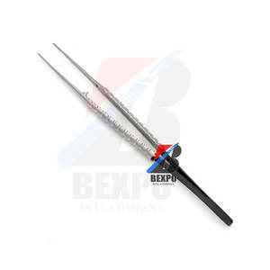 Pince à épiler dentaire Micro pince à suture de maïs 1.6mm 15cm Instrument de revêtement demi-noir chirurgical manuel saupoudré de diamant - Product Image 2