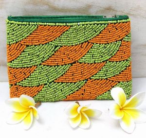 Exclusive Handwork Glass Beaded Embroidery Coin Pouch High Quality Luxury <b>Square</b> Shape Christmas New Year Party Girl - Product Image 5