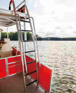 Kinocean 25 pies de dos pisos de aluminio de velocidad eléctrica barco nuevo ocio remo pontón pesca motor fuera de borda para lago verano - Product Image 2