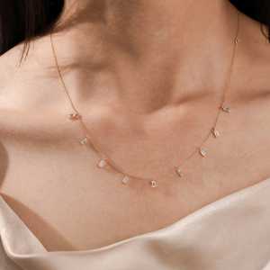 Collar con Colgante de Diamante Marquise de Laboratorio de 0.90 CT, Joyería Fina de Lujo para Mujer, Ideal para Regalos de Novia Premium - Product Image 6