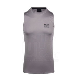 Camiseta sin Mangas Personalizada al por Mayor para Hombre, Transpirable, de Secado Rápido, 100% Poliéster, Camiseta Deportiva de Punto, Colores Personalizados, Logotipo Personalizado - Product Image 1