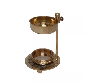 Nouvelle plaque de support de brûleur de bâtons d'encens en métal de forme ronde pour le bureau et le porte-parfum à la maison pour la décoration de bureau à domicile d'hôtel - Product Image 6