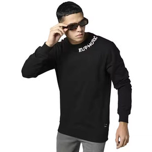 เสื้อสเวตเตอร์คอกลมแขนยาวผ้าฝ้าย100% แห้งเร็วระบายอากาศได้ดีปรับแต่งรูปแบบสตรีท - Product Image 1