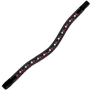 English Horse Browbands Cuero Horse Browbands Soft Padded Crystal Bling - Product Image 5