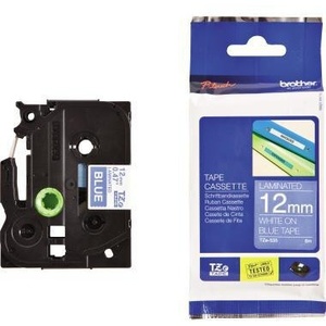 Cassette de ruban adhésif Brother P-touch TZe-535 12 mm x 8 m bleu et blanc pour usage bureautique - Product Image 1