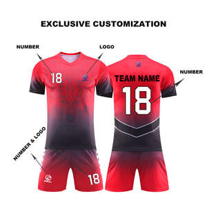 รุ่นใหม่การพิมพ์ล่าสุดพร้อมโลโก้ที่กําหนดเองชุดฟุตบอล / การฝึกอบรมที่กําหนดเองและชุดกีฬาชุดฟุตบอล - Product Image 3
