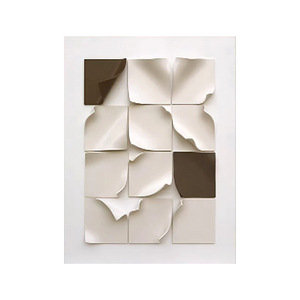 Relieve tridimensional con <span class=keywords><strong>cuero</strong></span> y <span class=keywords><strong>pintura</strong></span> colgante de estilo crema, <span class=keywords><strong>pintura</strong></span> de entrada de diseñador de alta gama. - Product Image 6