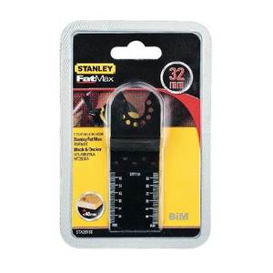 Lame de scie Stanley FATMAX STA26110XJ 32x40mm pour outil multifonction, coupe droite et plongeante pour le bois, le plâtre et le travail du métal - Product Image 1